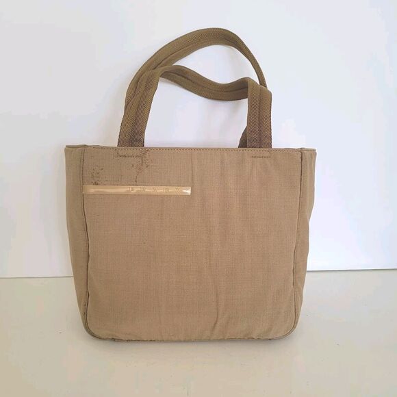 PRADA Super 100 Sport Camello Bag Tote Tan Beig Logo Purse Medium Retro Designer